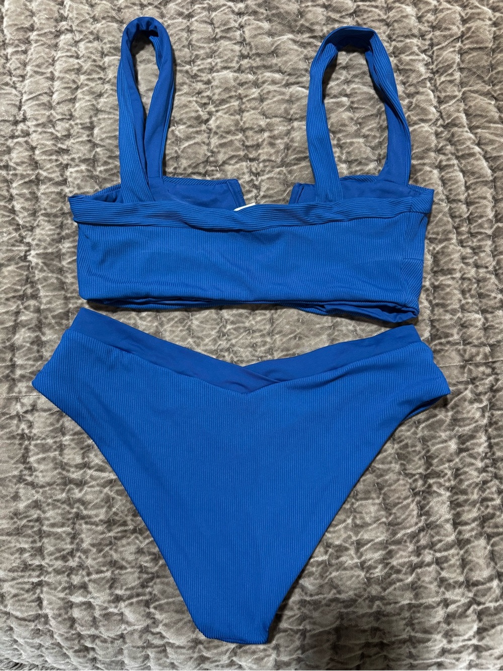 l*space Ribbed Royal Blue Bikini Set - Picture 2 of 2